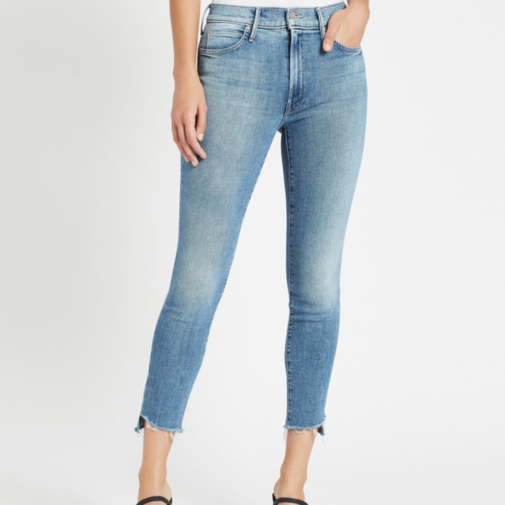 MOTHER Denim Stunner Zip Ankle Step Fray - 24 NWT